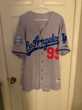 2008 Majestic #99 Manny Ramirez Dodgers Gray Jersey  56(3XL) 50th Anniversary